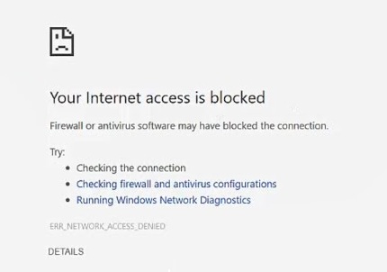 Google Chrome error access denied